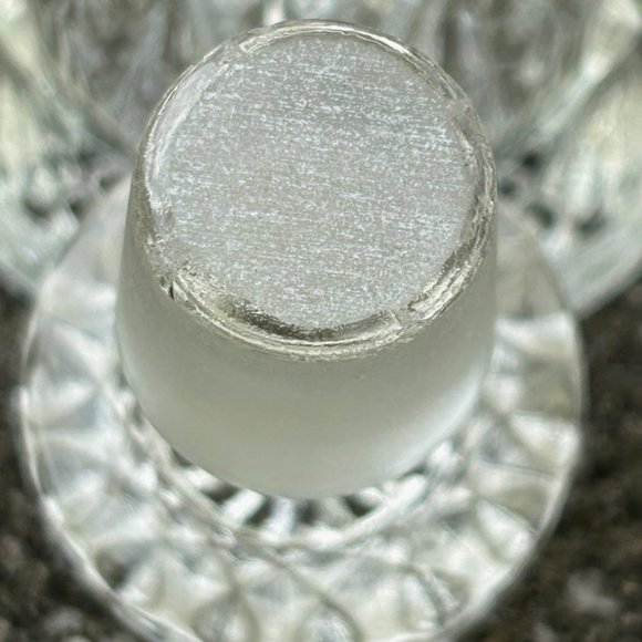 Vintage Pressed Glass Perfume / Cologne Bottle with Stopper / Dauber 6 1/4” tall - Picture 7 of 7